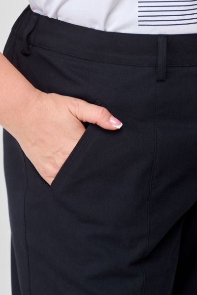 Черные брюки-джинсы slouchy из хлопка с карманами SOVA 11102 черный - фото 8