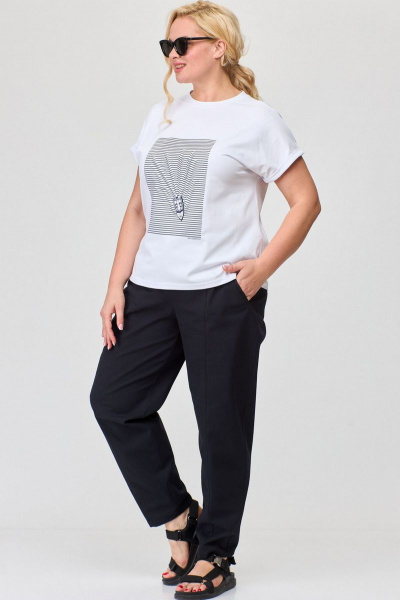 Черные брюки-джинсы slouchy из хлопка с карманами SOVA 11102 черный - фото 5