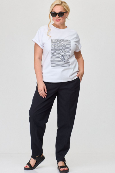 Черные брюки-джинсы slouchy из хлопка с карманами SOVA 11102 черный - фото 4