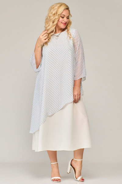 Шифоновое платье с двухслойной юбкой и разрезами Angelina & Сo 853 - фото 6