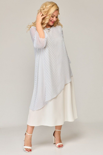 Шифоновое платье с двухслойной юбкой и разрезами Angelina & Сo 853 - фото 4