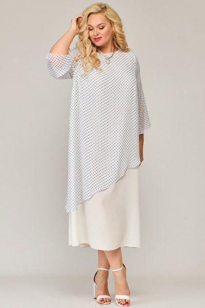 Шифоновое платье с двухслойной юбкой и разрезами Angelina & Сo 853 - фото 3