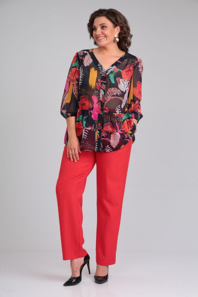 Блуза, брюки Mubliz 066 красный - фото 7