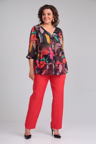 Блуза, брюки Mubliz 066 красный - фото 4