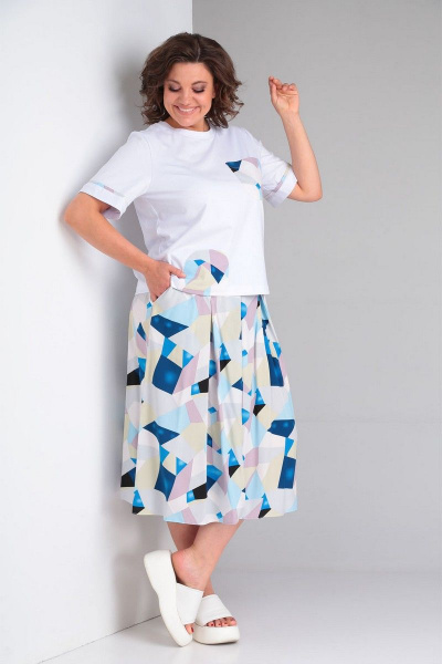 Майка, юбка VIA-Mod 553 синий - фото 2