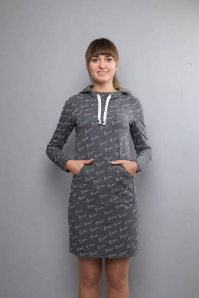 Платье с декоративными выточками и широким рукавом Mita ЖМ1015 квин - фото 3