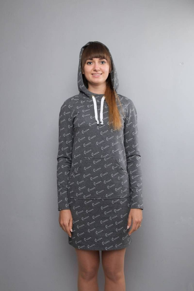 Платье с декоративными выточками и широким рукавом Mita ЖМ1015 квин - фото 1