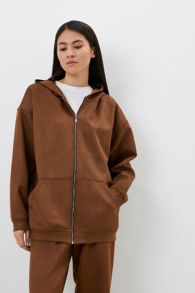 Брюки и свитшот из мягкого трикотажа с капюшоном Patriciа NY15418 рыжий - фото 2