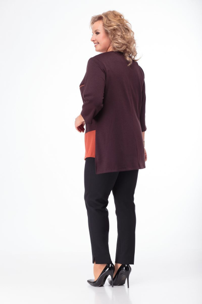 Блуза Anelli 341 бордо - фото 2