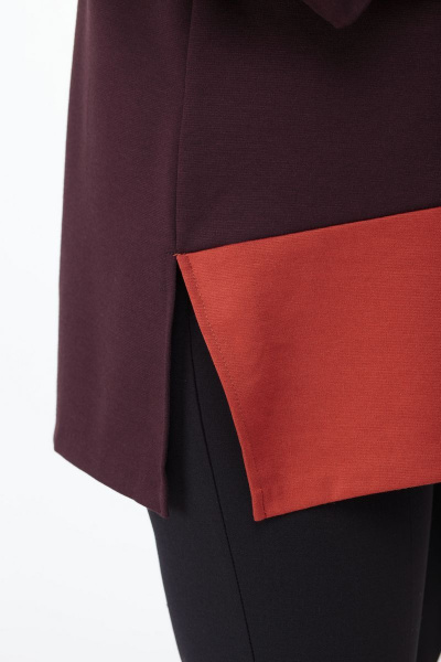 Блуза Anelli 341 бордо - фото 4