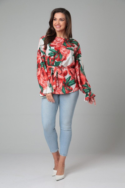 блузка свободного кроя с нагрудными вытачками Modema м.700/5 - фото 9