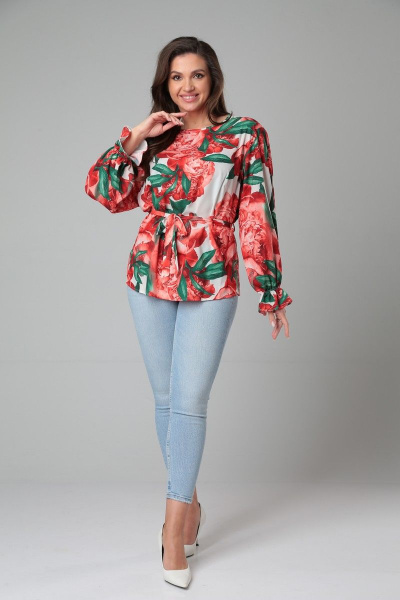 блузка свободного кроя с нагрудными вытачками Modema м.700/5 - фото 8