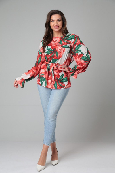 блузка свободного кроя с нагрудными вытачками Modema м.700/5 - фото 7