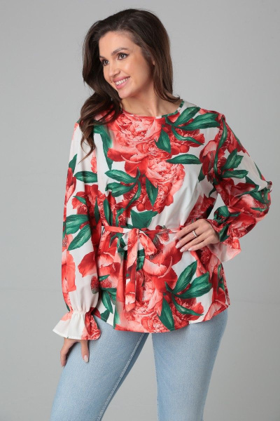 блузка свободного кроя с нагрудными вытачками Modema м.700/5 - фото 2