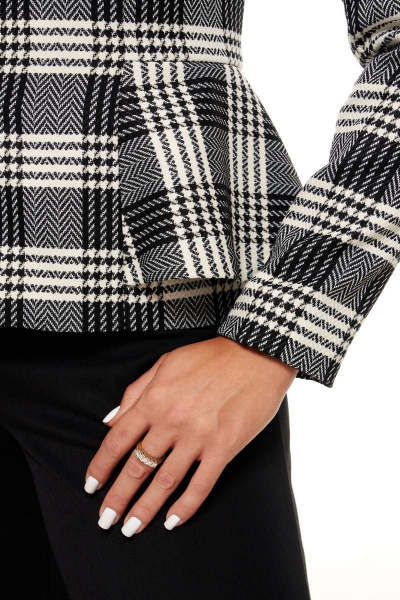 Брюки, жакет Beautiful&Free 6055 черный+белый - фото 9