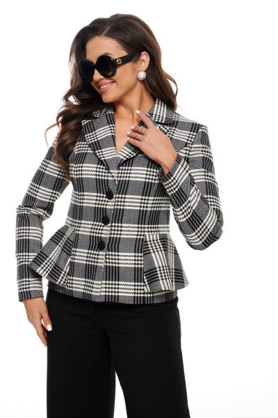 Брюки, жакет Beautiful&Free 6055 черный+белый - фото 6