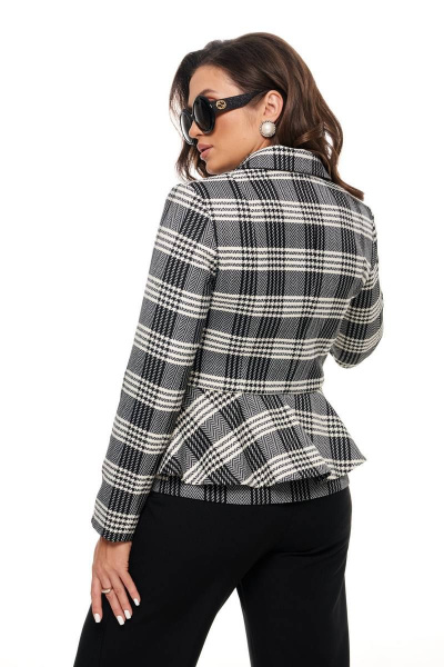 Брюки, жакет Beautiful&Free 6055 черный+белый - фото 10