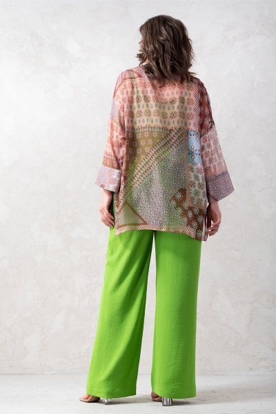 Тройка: брюки, топ и шифоновая блуза из легкой ткани Avanti 1375-7 - фото 3