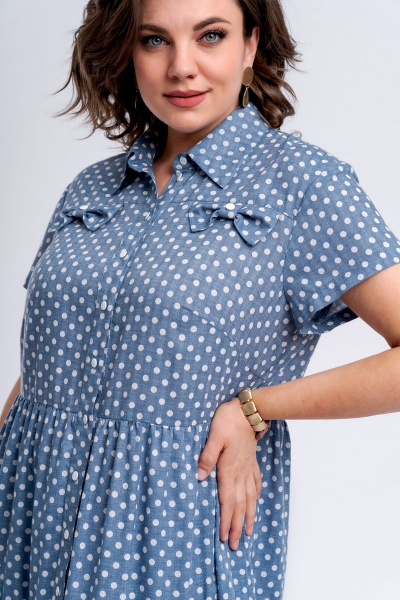 Платье с нагрудными вытачками и карманами из текстиля для повседневных образов Almirastyle 274 - фото 6