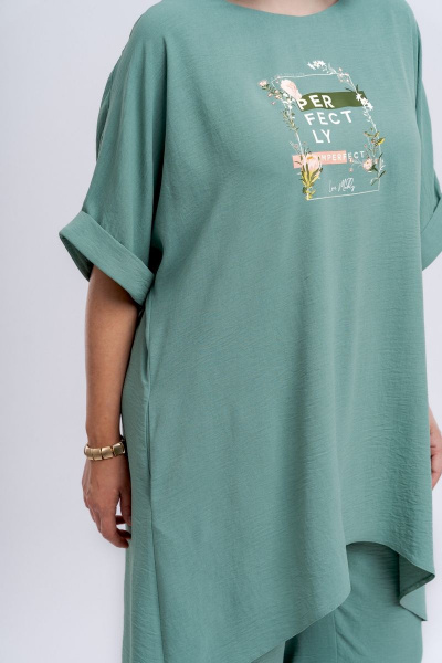 Комплект блузка и брюки из хлопка для летнего стиля на каждый день Almirastyle 292 - фото 8