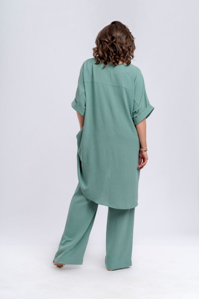 Комплект блузка и брюки из хлопка для летнего стиля на каждый день Almirastyle 292 - фото 5