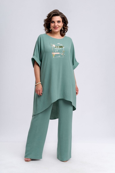 Комплект блузка и брюки из хлопка для летнего стиля на каждый день Almirastyle 292 - фото 2