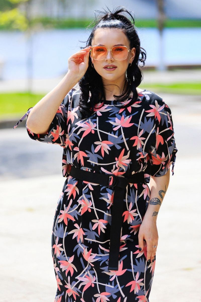 Платье: прямиого силуэта с вырезом и разрезами на боках MadameRita 5183 - фото 4