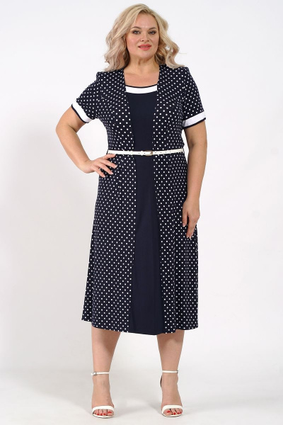 Летнее платье из вискозы и трикотажа с классическим стилем Медея и К 2041 - фото 7