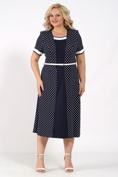 Летнее платье из вискозы и трикотажа с классическим стилем Медея и К 2041 - фото 6