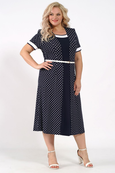 Летнее платье из вискозы и трикотажа с классическим стилем Медея и К 2041 - фото 4