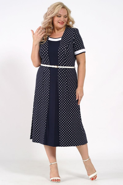 Летнее платье из вискозы и трикотажа с классическим стилем Медея и К 2041 - фото 2