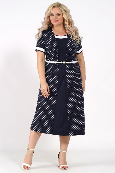 Летнее платье из вискозы и трикотажа с классическим стилем Медея и К 2041 - фото 1