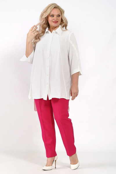 Блуза с рукавом 3/4 свободного кроя на каждый день Медея и К 2196 - фото 6