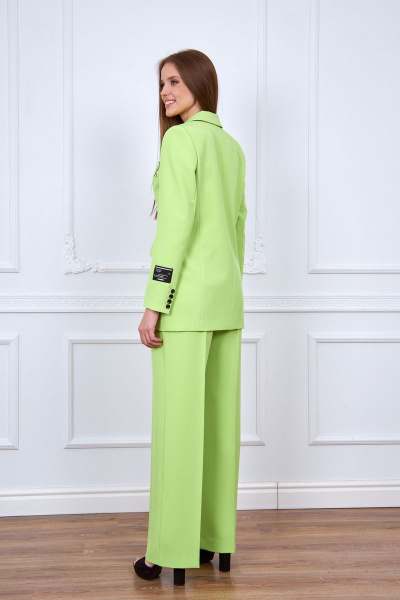 Облегающий деловой комплект жакет, брюки и блузка из текстиля Azzara 951Л - фото 5