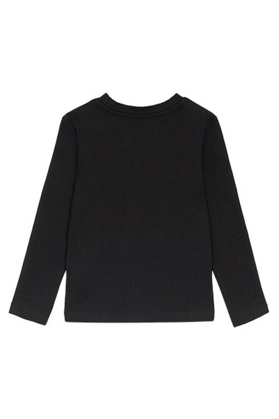 Джемпер из хлопка с принтом для девочки в повседневном стиле Bell Bimbo 192067 черный - фото 2
