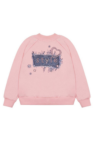 Жакет для девочки с высоким воротником и принтом сзади Bell Bimbo 192070 св.розовый - фото 4