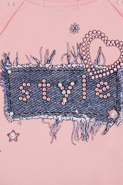 Жакет для девочки с высоким воротником и принтом сзади Bell Bimbo 192070 св.розовый - фото 7