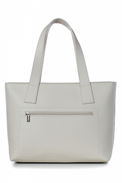 Модная экокожаная сумка с карманом и золотой фурнитурой Galanteya 423.23с465к45 бежевый_св. - фото 3