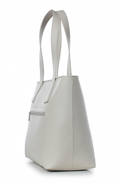 Модная экокожаная сумка с карманом и золотой фурнитурой Galanteya 423.23с465к45 бежевый_св. - фото 4