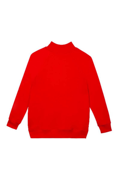 Джемпер с высоким воротом и принтом с надписью для девочки Bell Bimbo 192107 красный - фото 4