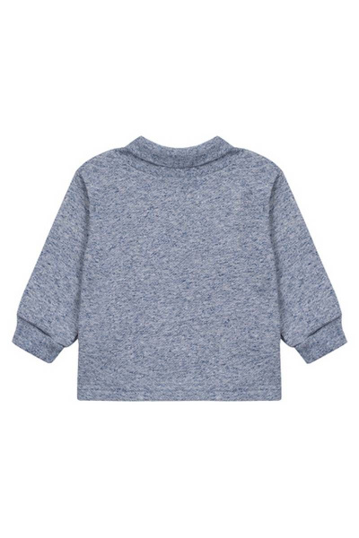 Джинсовый жакет с принтом собаки для мальчика Bell Bimbo 192123 синий меланж - фото 2