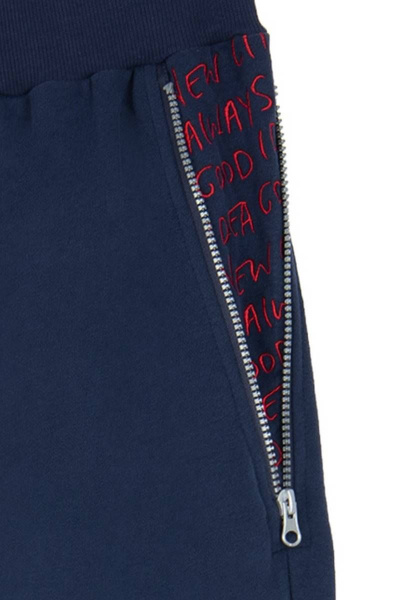 Спортивные брюки зауженного силуэта из футера Bell Bimbo 192176 т.синий - фото 5