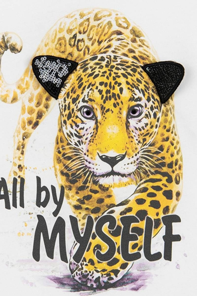 Белый комбинезон для девочки в леопардовый принт Bell Bimbo 192200 белый - фото 5