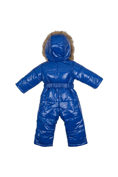 Зимний комбинезон для мальчика на синтепоне с мехом Bell Bimbo 193019 василек - фото 2