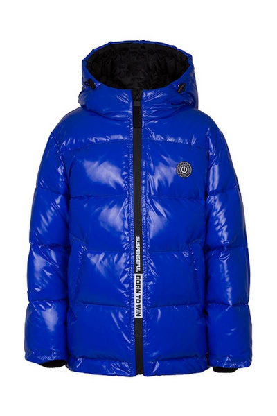 Демисезонная куртка на синтепухе с капюшоном для мальчика Bell Bimbo 193026 василек - фото 1