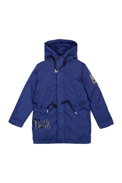 Демисезонная куртка из добби с капюшоном и флисом Bell Bimbo 193029 т.синий - фото 1