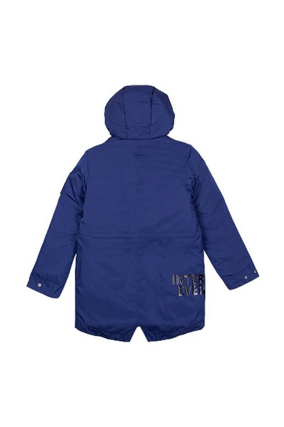 Демисезонная куртка из добби с капюшоном и флисом Bell Bimbo 193029 т.синий - фото 2