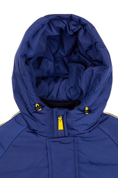 Демисезонная куртка из добби с капюшоном и флисом Bell Bimbo 193029 т.синий - фото 3