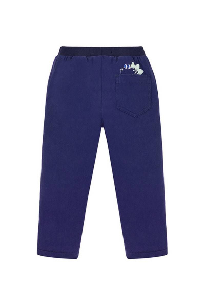 Брюки свободного кроя с принтом динозавра из твила Bell Bimbo 193139 т.синий - фото 2