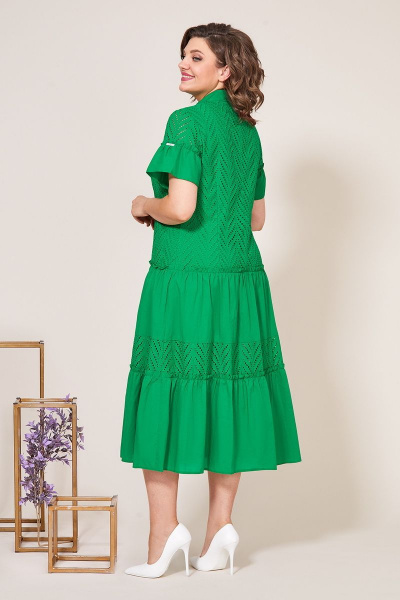 Платье летнее свободное хлопковое с вышивкой Mira Fashion 5275-6 - фото 2
